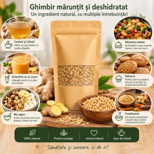 Ghimbir maruntit si deshidratat, ECO, 50g - Img 3