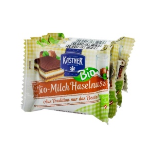 Napolitane cu lapte si alune, Kastner, ECO, 100g (4x25g)