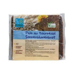 Pâine de secara feliata cu miez de floarea soarelui, Pural, ECO, 375g