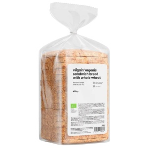 .Pâine toast integrală, Vilgain, ECO, 400g expira la 20.08.2026