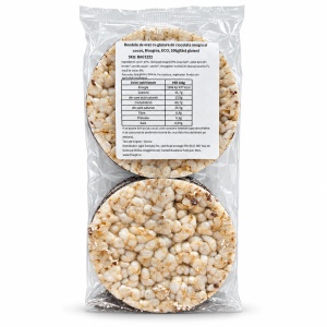 Rondele de orez cu glazura de ciocolata neagra si cocos, Bioagros, ECO, 100g(fără gluten) - Img 2