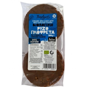 Rondele de orez expandat acoperite cu ciocolata cu lapte, ECO, 100g