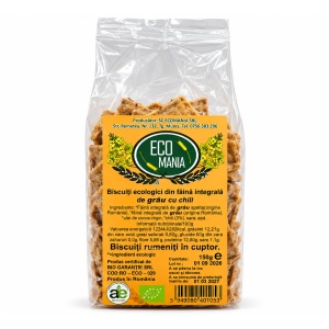 Biscuit din faina integrala de grau cu chili, ECO, 150g