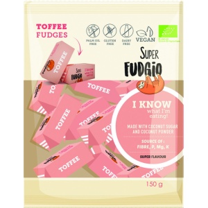 Caramele cu Cocos & Toffee, Fudgio, ECO, 150g (fara gluten, fara lapte)