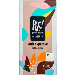 Ciocolata neagra cu espresso, POC Sweets, ECO, 60g