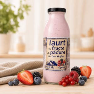 Iaurt cu fructe de padure de baut din Tara Motilor, 300ml - Img 4