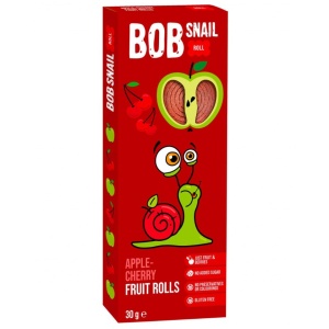 Jeleu natural din mere si cirese, BOB Snail, 30g (fara zahar)
