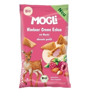 Mini pernute crocante umplute cu crema de zmeura, Mogli, ECO, 30g