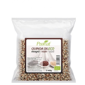 Quinoa neagra, rosie si alba, ECO, 400g