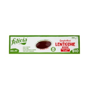 Spaghete din linte rosie, Felicia, ECO, 250g (fara gluten)