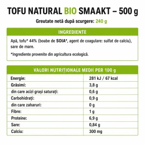 Tofu Smaakt, ECO, 500/240g - Img 4