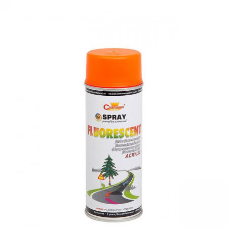 Spray Vopsea Fluorescent 400ml Portocaliu Champion Color