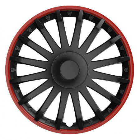 Set 4 capace roti model CRISTAL 15" - RED & BLACK