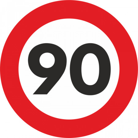 Autocolant Sticker "Limita Viteza" Reflectorizant - 90km/h