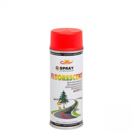 Spray Vopsea Fluorescent 400ml Rosu Champion Color
