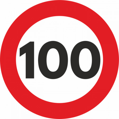 Autocolant Sticker "Limita Viteza" Reflectorizant - 100km/h