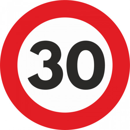 Autocolant Sticker "Limita Viteza" Reflectorizant - 30km/h