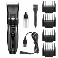 Aparat de tuns profesional pentru cani cu acumulator, lama titan + ceramica, incarcare USB, culoare Neagra, model AVX-WT-BLACK-T10 - Img 3