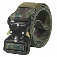 Curea Tactica pentru pantaloni, culoare Camuflaj cu catarama Neagra - Img 1