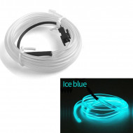Fir Neon Auto "EL Wire" culoare Albastru Turcoaz, lungime 1M, alimentare 12V, droser inclus - Img 1