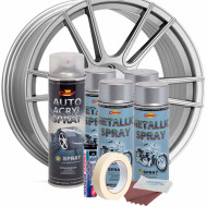 Kit complet reparatie si vopsire jante culoare Argintiu Metalizat, V4 - Img 2