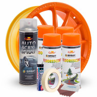 Kit complet reparatie si vopsire jante culoare Orange Fluorescent, V4 - Img 2