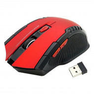 Mouse Optic Gaming Wireless, 1600 DPI, culoare Rosu - Img 1