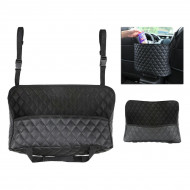 Organizator scaun auto de tip sacosa, 27 x 39cm, culoare neagra - Img 2