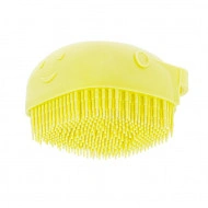 Perie din silicon cu dozator de sampon pentru spalare caini sau pisici, 7,5 x 7,5 cm, culoare galben - Img 5