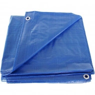 Prelata Impermeabila cu ochiuri metalice de prindere, dimensiune 4,0m x 6,0m, densitate 80g/m2, culoare albastra - Img 5