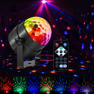 Proiector Disco LED RGB cu telecomanda si senzor de sunet - Bila Disco pentru petreceri - Img 3