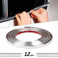 Rola Ornament autoadeziv, 12mm x 15m, culoare Crom SILVER - Img 1