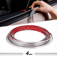 Rola Ornament autoadeziv, 4mm x 15m, culoare Crom SILVER - Img 1