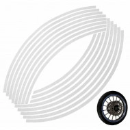 Set 16 ornamente Reflectorizante pentru jante auto, moto, culoare Argintiu - Img 2