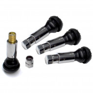 Set 4 Valve Metalice Cromate cu capac hexagonal - Img 2