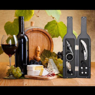 Set Cadou "Accesorii Vin in forma de Sticla, 6in1" culoare Neagra - Img 5