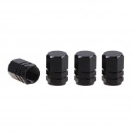 Set capacele auto pentru ventil hexagon negru 4 buc - Img 2