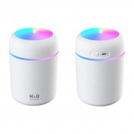 Umidificator - Difuzor Aromaterapie cu ultrasunete pentru casa sau masina, iluminare LED, carcasa culoare alba, AVX-AG354F - Img 5