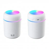 Umidificator - Difuzor Aromaterapie cu ultrasunete pentru casa sau masina, iluminare LED, carcasa culoare alba, AVX-AG354F - Img 5