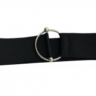 Curea elastica pentru pantaloni de dama, culoare neagra, cu catarama metalica - Img 4