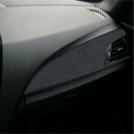Folie Auto Colantare Trimuri, Model Piele Neagra, 100 x 45cm - Img 1
