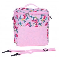 Geanta termoizolanta pentru picnic sau plaja, capacitate 11l, culoare Roz cu flori - Img 8