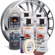 Kit complet reparatie si vopsire jante culoare Crom Metalic, V4 - Img 2