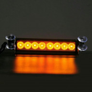 Lampa stroboscopica LED, montaj in parbriz, 8W, culoare Orange - Img 1