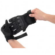 Manusi Tactice cu elemente de protectie, marime L, cu destinatie Moto, ATV, SSV, QUAD, culoare Neagra - Img 3