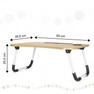 Masa pentru Laptop plianta din MDF, dimensiune 60 x 39,5 cm, cu suport pahar si telefon - Img 8