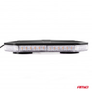 Rampa luminoasa girofar, culoare Orange, alimentare 12/24V, 48 LED-uri, protectie IP56, montaj cu magnet - Img 4