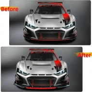 Set 2 Tije din Aluminiu reglabile pentru Consolidare Spoiler, lungime 15cm, IMITATIE CARBON - Img 5