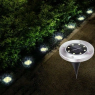 Set 4 x Lampa Solara estetica exterioara de gradina, cu 8 LED-uri, cu suport scurt - Img 3