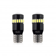 Set becuri auto cu LED CANBUS compatibil T10 W5W 19 SMD Alb 12V, destinat competitiilor auto sau off-road - Img 1